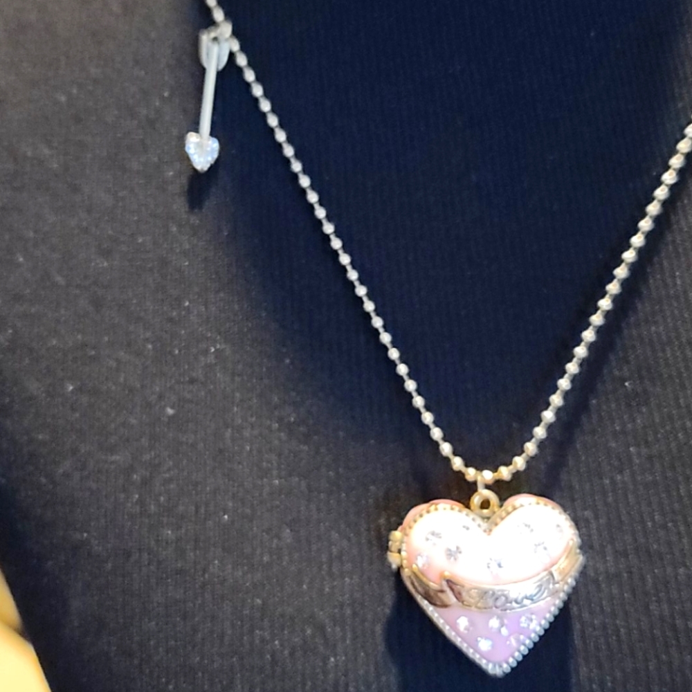 NWT Pink Heart Locket Necklace by Betsey Johnson - Picture 4 of 11